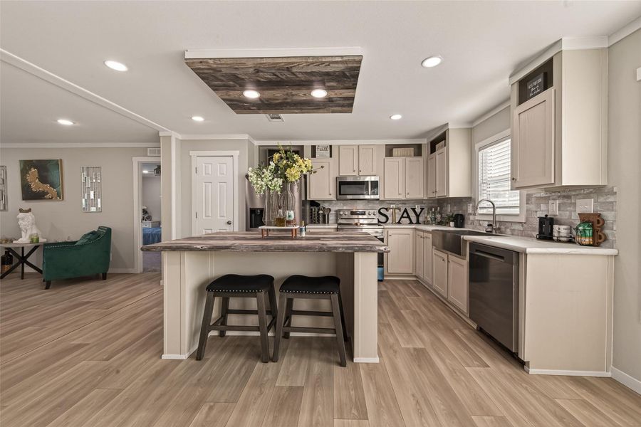 Furnished interior view inside a new home in , Cleveland (Image 10).