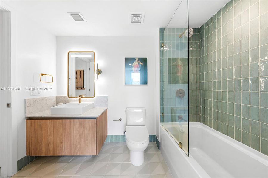 Furnished interior view inside a new home in , Miami (Image 11).