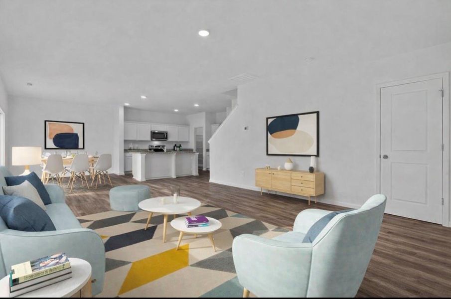 Furnished interior view inside a new home in Spring Creek Trails, Magnolia (Image 5).