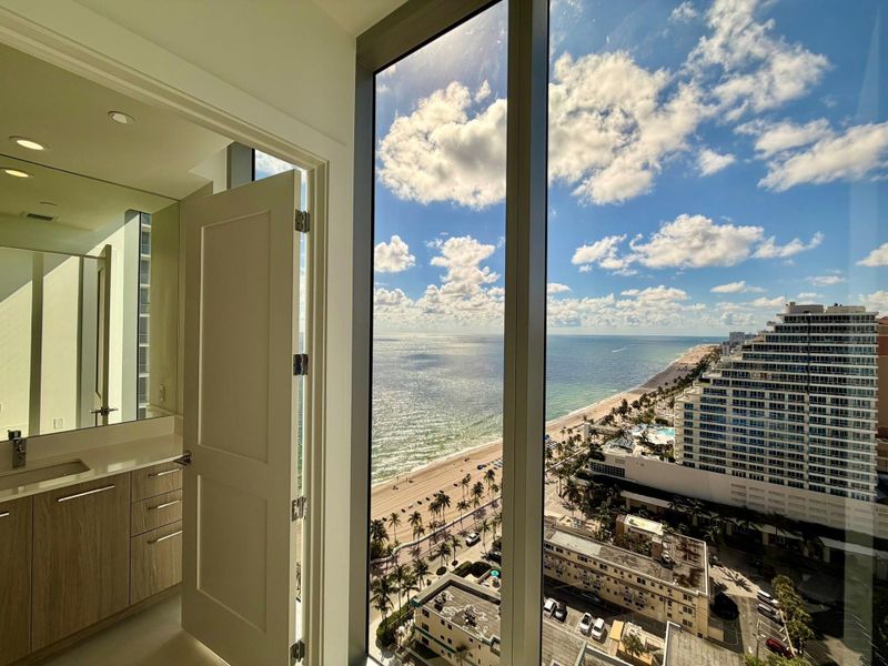 View from guest suite bedroom