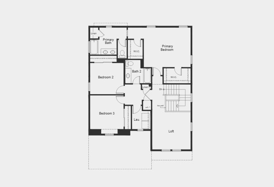 2D floor plan layout for the Plan 2193 by KB Home in Bennett Crossing Reserve, Bennett, CO (Image 6).