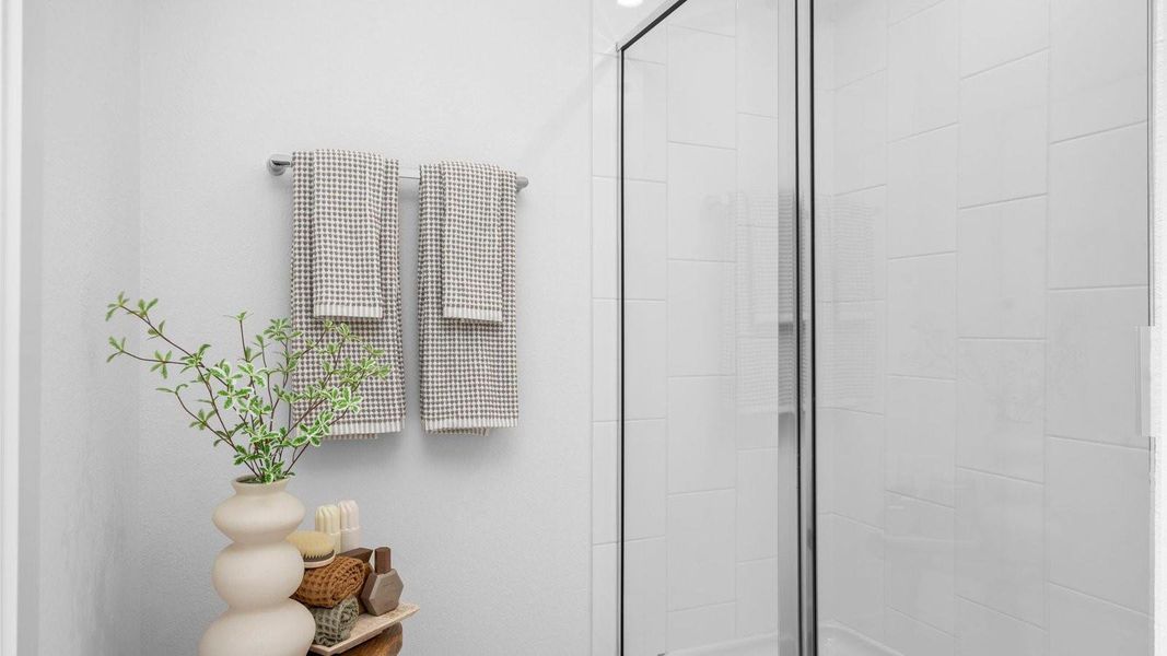 standing shower primary bathroom