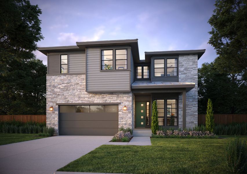 Representative exterior photo of a completed home built from the 3 by Trumark Homes in RainDance, Windsor, CO (Image 18).