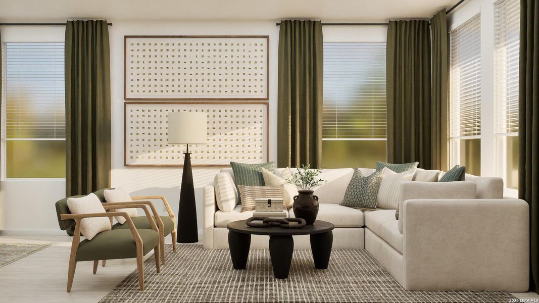 Furnished interior view inside a new home in Stone Garden, Elmendorf (Image 32). Furnished interior view inside a new home in Stone Garden, Elmendorf (Image 32).