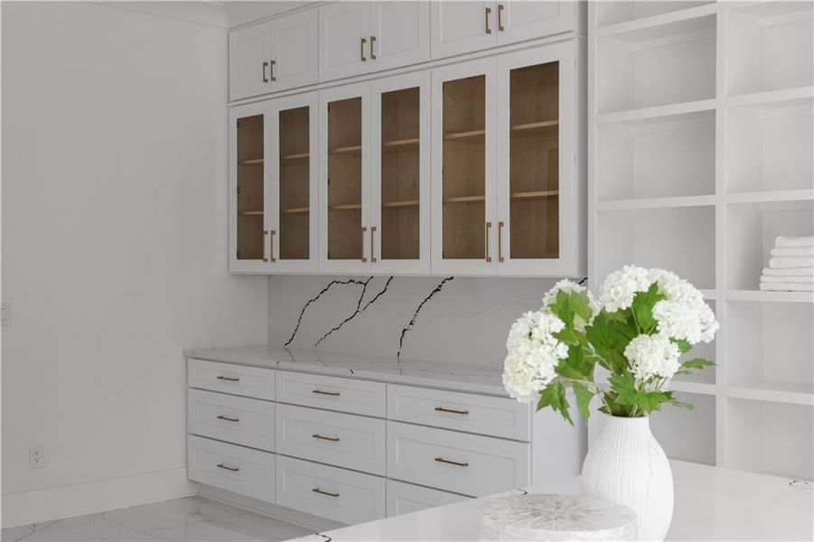 Furnished interior view inside a new home in , Suwanee (Image 58).