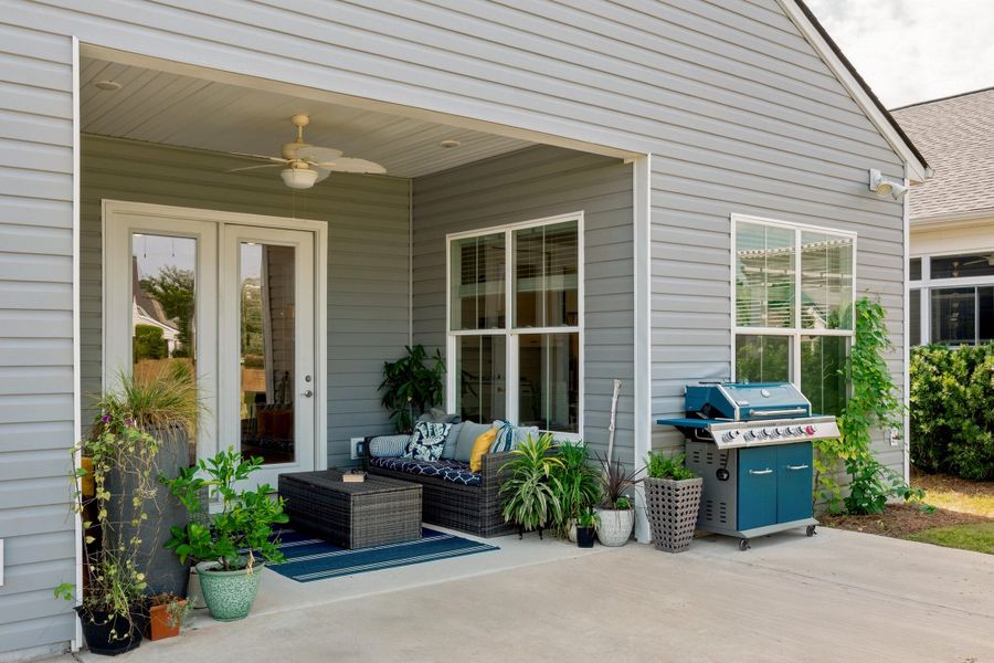 Exterior details and patio area of a home in , Summerville (Image 21). Exterior details and patio area of a home in , Summerville (Image 21).