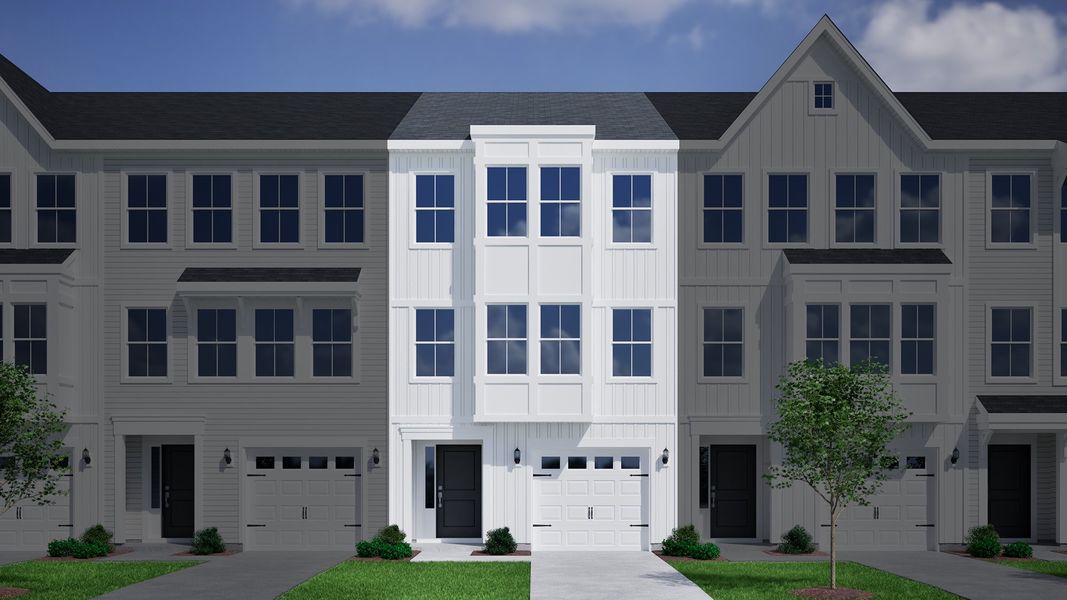 Representative exterior photo of a completed home built from the Tigerlily - Genesis Value Collection by Mungo Homes in Nichols Landing, Charlotte, NC (Image 16).