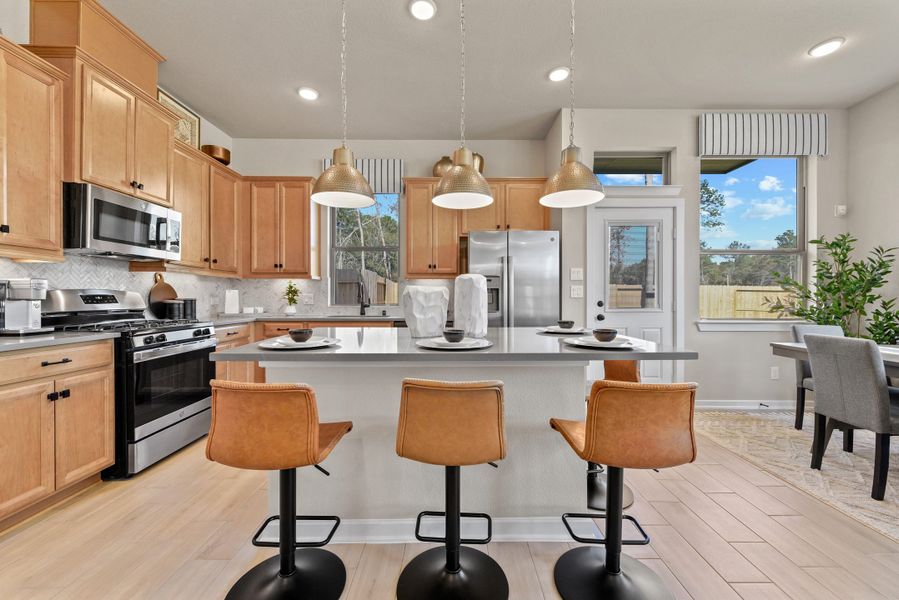 Furnished interior view inside a new home in Meridiana, Manvel (Image 16).