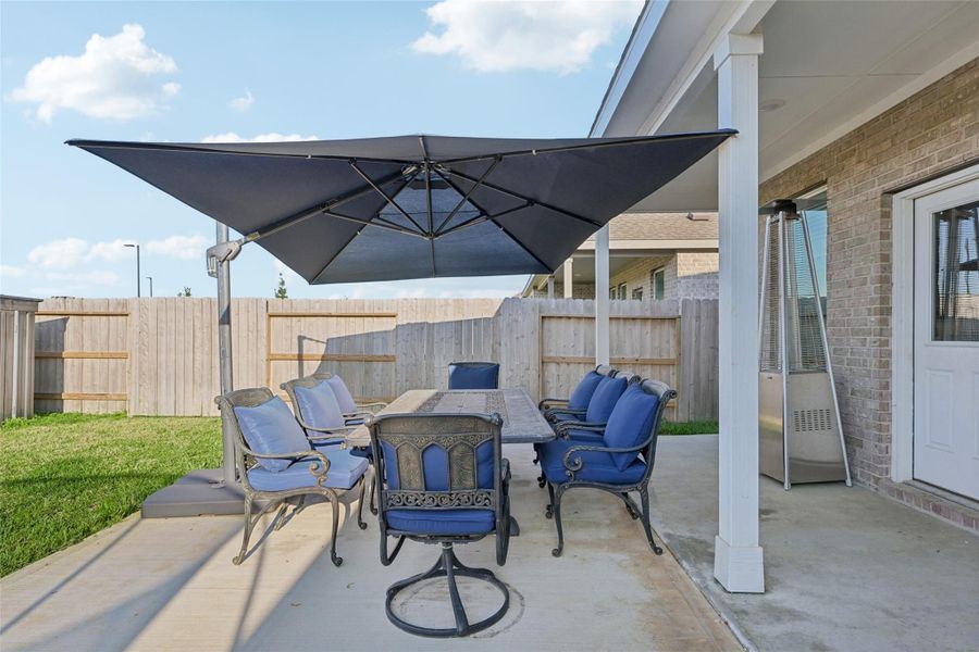 Exterior details and patio area of a home in Cypress Green, Hockley (Image 24).