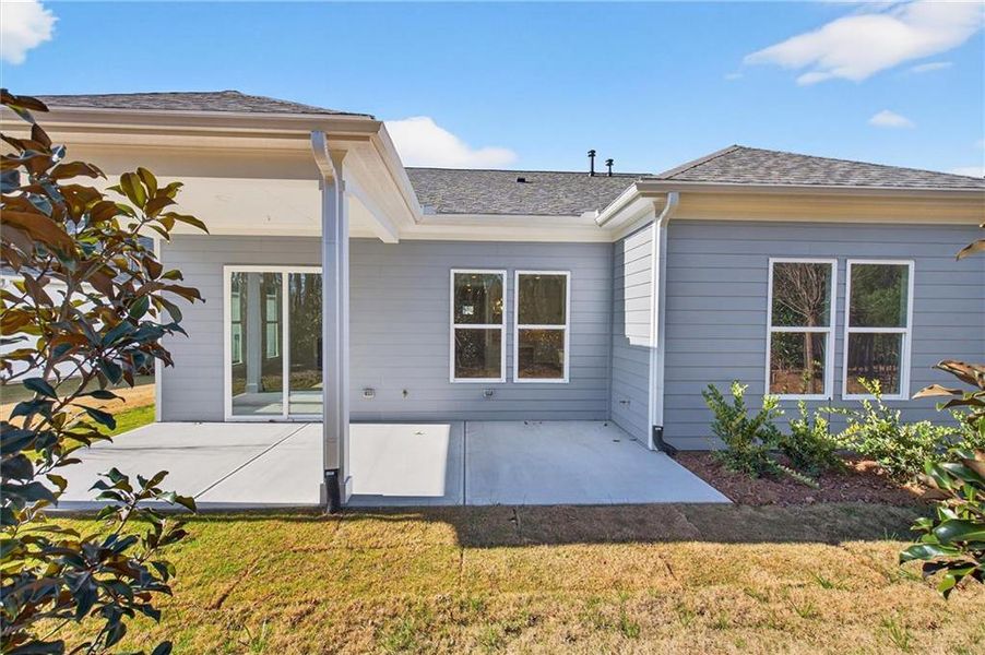 Exterior details and patio area of a home in The Reserve at Bells Ferry, Kennesaw (Image 17).
