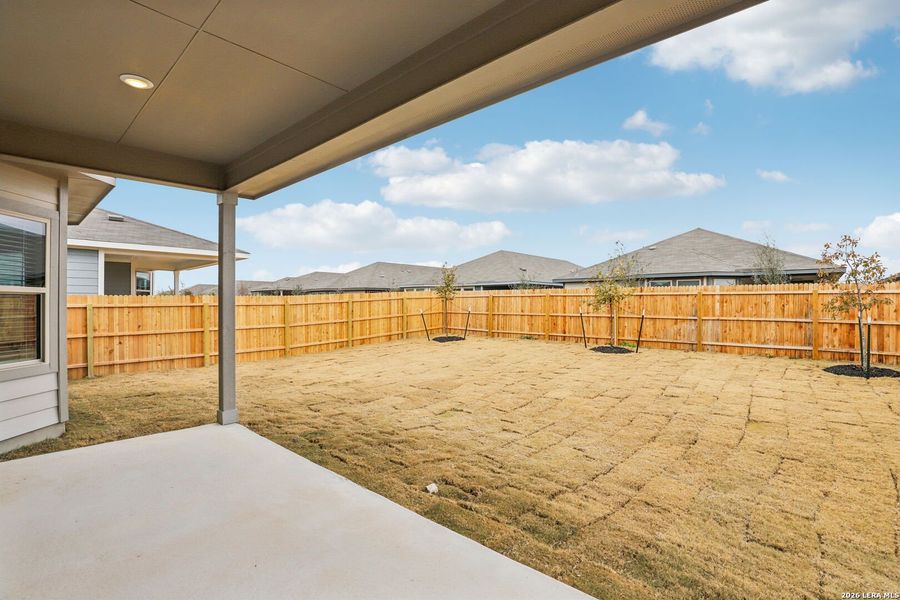 Exterior details and patio area of a home in Catalina, Converse (Image 24).