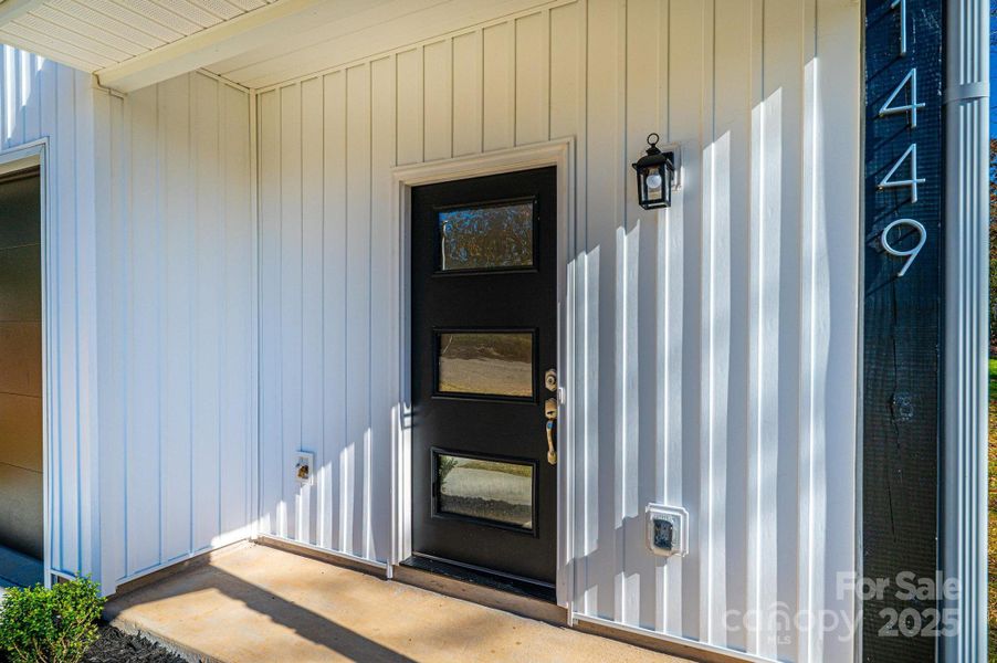 Exterior details and patio area of a home in , Hickory (Image 3).