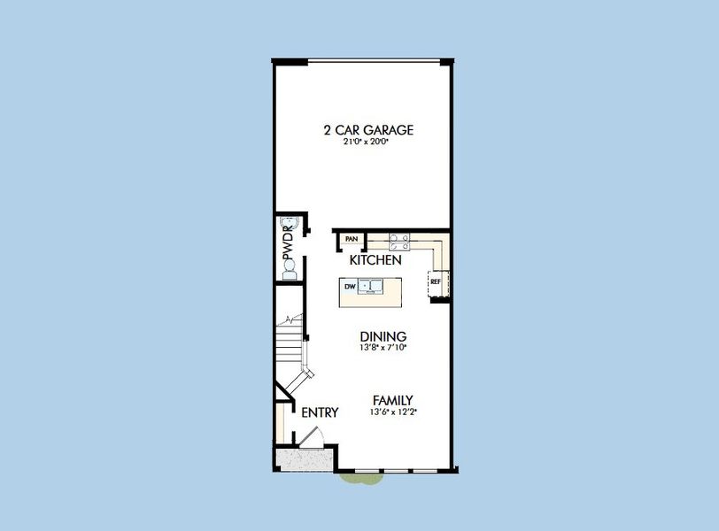 2D floor plan layout for the The Tundra by David Weekley Homes in Westwood Reserve, Charlotte, NC (Image 3). 2D floor plan layout for the The Tundra by David Weekley Homes in Westwood Reserve, Charlotte, NC (Image 3).