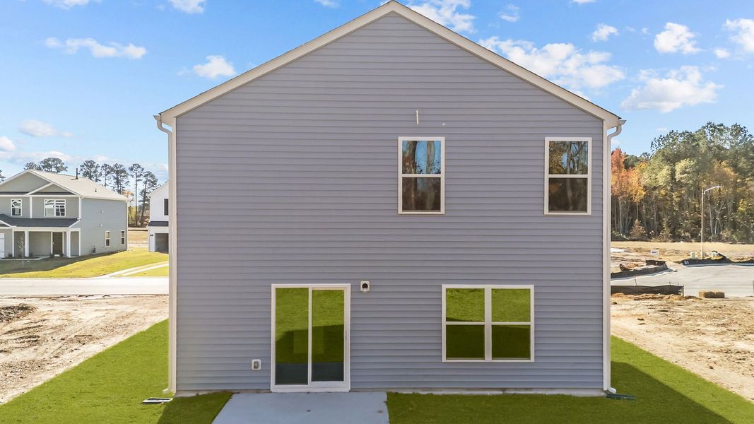 Exterior details and patio area of a home in Jetstream Park, Wilson (Image 18).