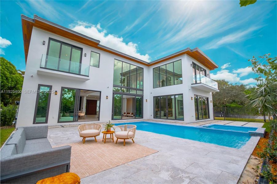 Exterior details and patio area of a home in , Pinecrest (Image 3). Exterior details and patio area of a home in , Pinecrest (Image 3).