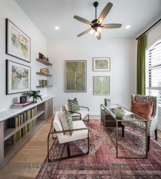 Furnished interior view inside a new home in Elyson, Katy (Image 23).