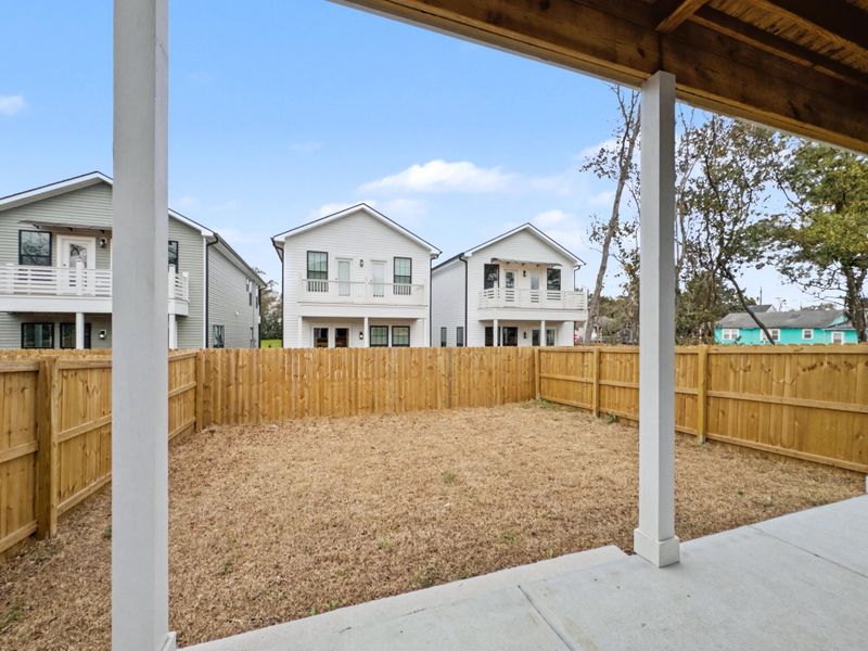 Exterior details and patio area of a home in , North Charleston (Image 29).