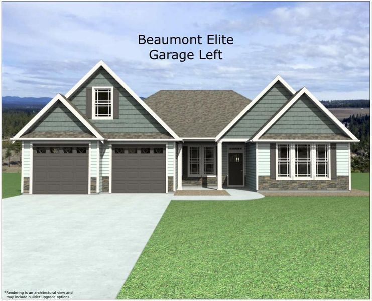 Front exterior of a new home in Tubbs Mountain Estates, Travelers Rest, SC, highlighting curb appeal (Image 1).