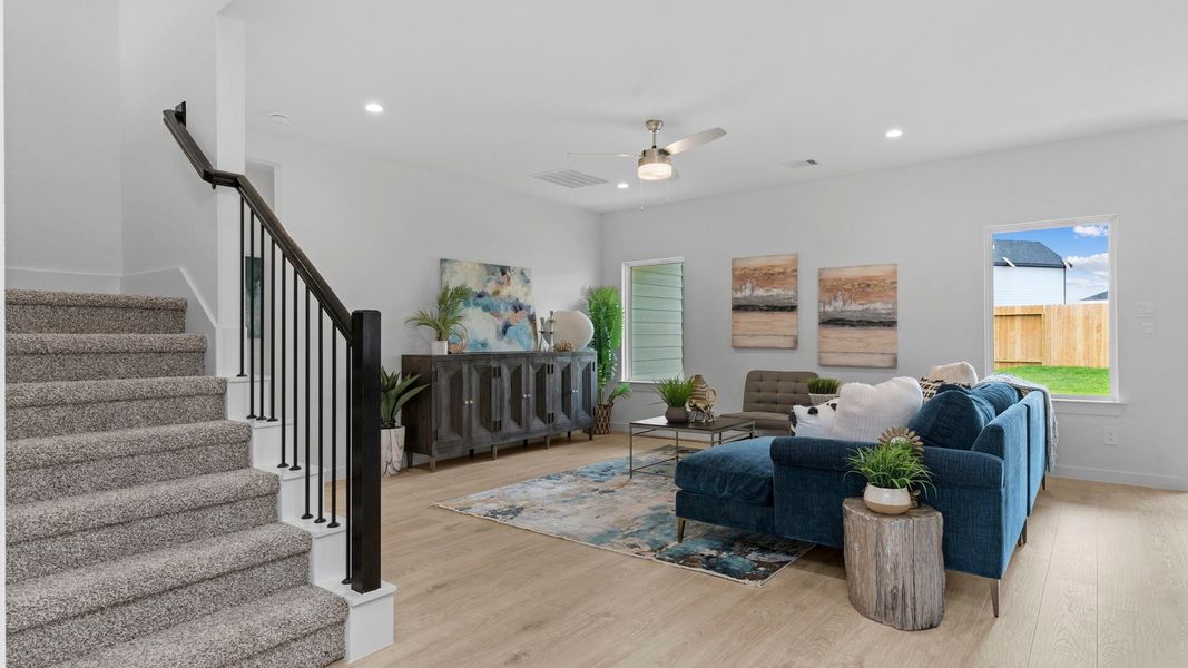 Furnished interior view inside a new home in Tamarron, Fulshear (Image 9).