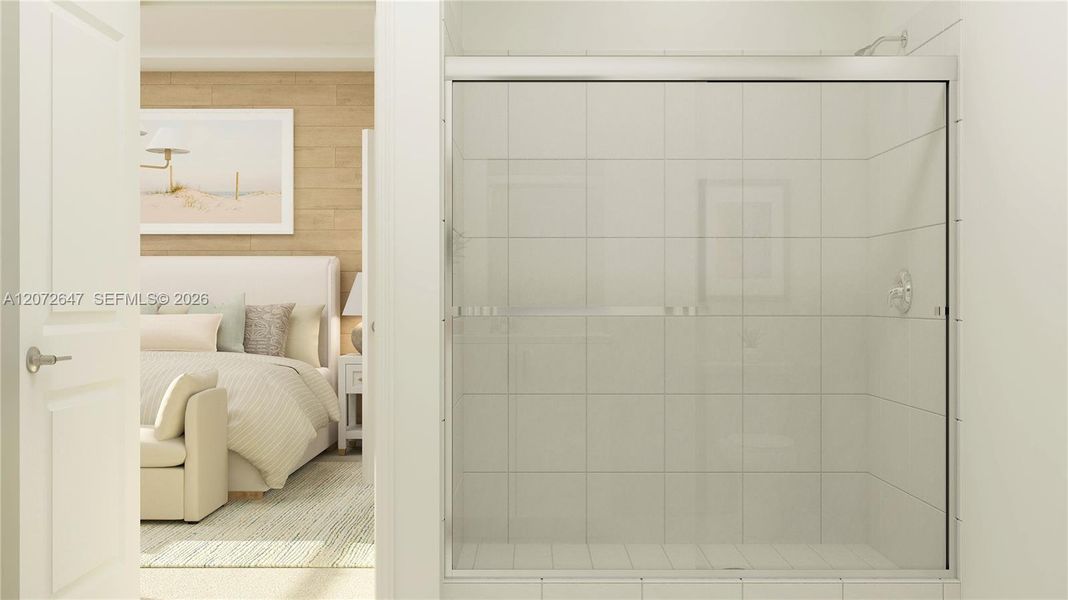 Furnished interior view inside a new home in Le Jardine, Florida City (Image 15).