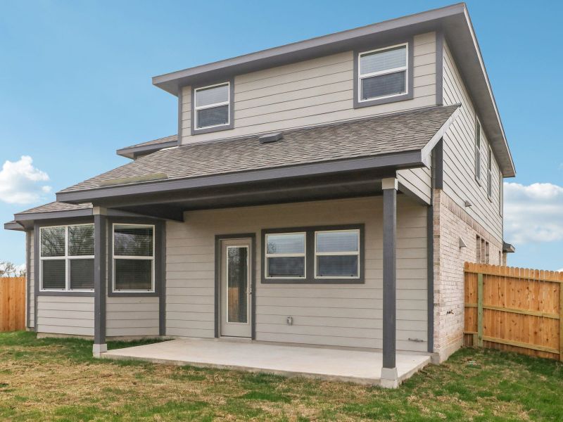 Back exterior of the Medina floorplan at a Meritage Homes community. Back exterior of the Medina floorplan at a Meritage Homes community.