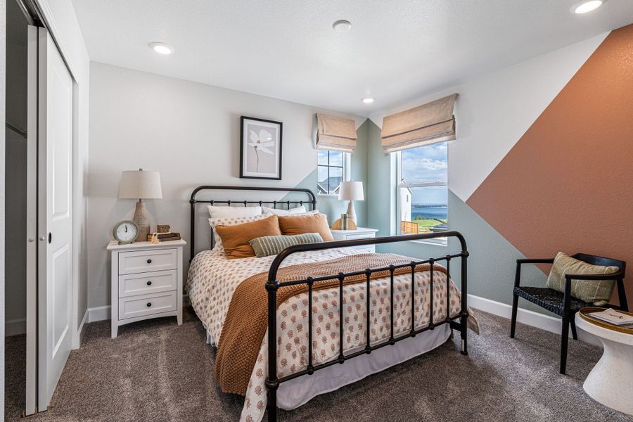 Furnished interior view inside a new home in Trailstone Town Collection, Arvada (Image 20).
