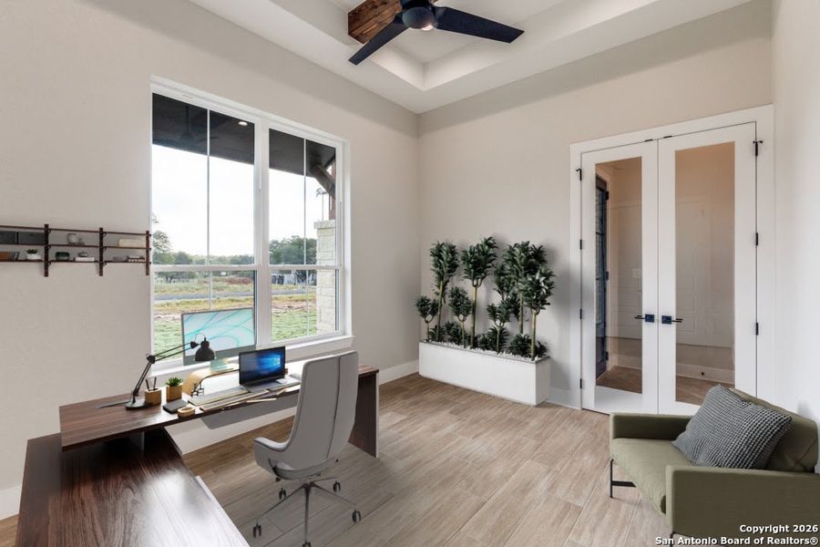 Furnished interior view inside a new home in , Adkins (Image 9).