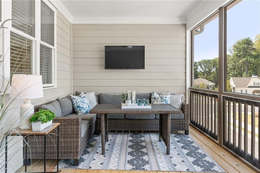 Furnished interior view inside a new home in East Park Village, Kennesaw (Image 13). Furnished interior view inside a new home in East Park Village, Kennesaw (Image 13).