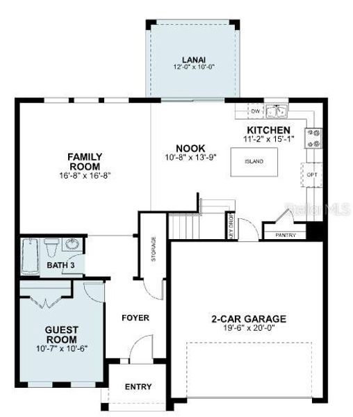 2D floor plan layout of this home in Estates at Rivercrest, Sanford, FL (Image 6). 2D floor plan layout of this home in Estates at Rivercrest, Sanford, FL (Image 6).