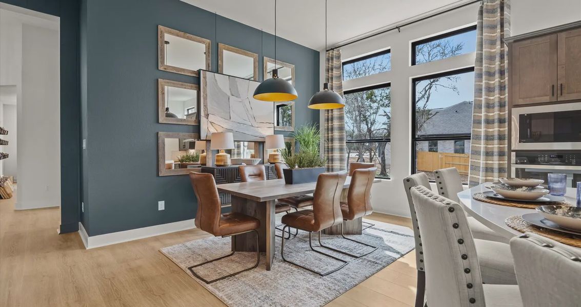 Representative furnished interior of a home built from the Orion by Chesmar Homes in Sunfield, Seguin (Image 9).
