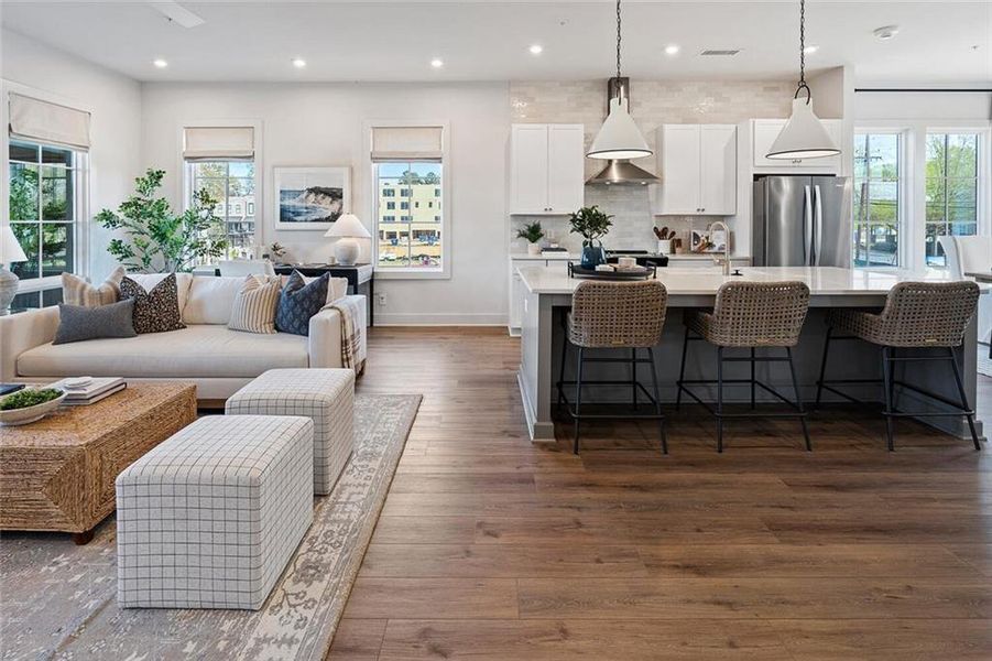 Furnished interior view inside a new home in , Atlanta (Image 3). Furnished interior view inside a new home in , Atlanta (Image 3).