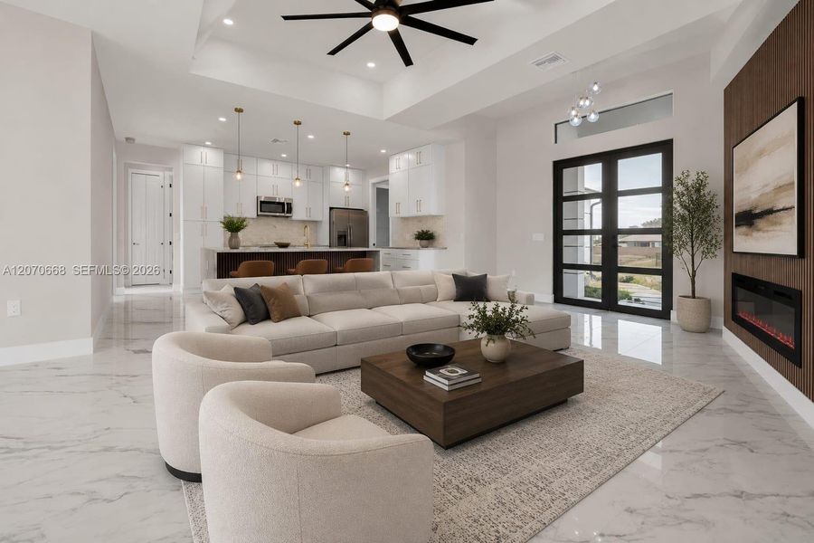 Furnished interior view inside a new home in , Cape Coral (Image 8).