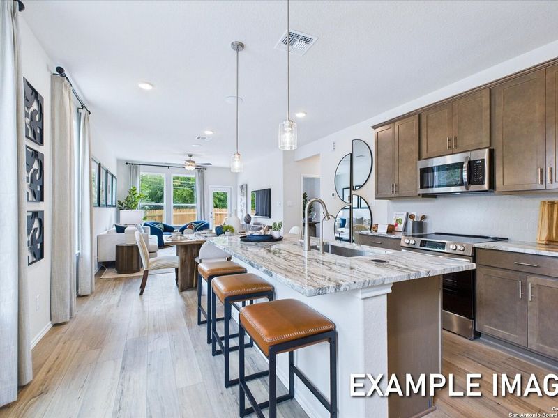 Furnished interior view inside a new home in Meadows at Oak Creek, San Antonio (Image 4). Furnished interior view inside a new home in Meadows at Oak Creek, San Antonio (Image 4).