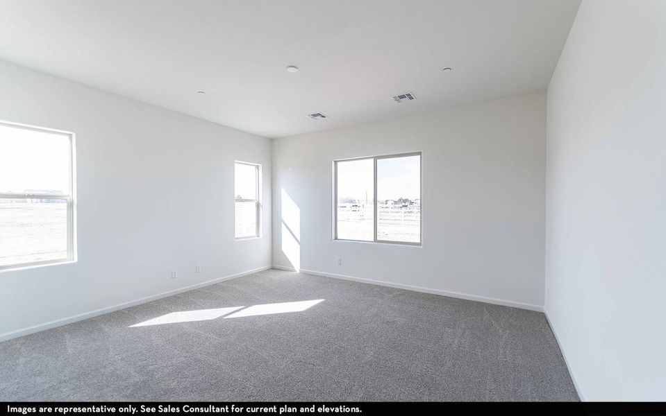 Representative unfurnished interior of a home built from the The Meadow by CastleRock Communities in Heritage Pointe, Chino Valley (Image 8). Representative unfurnished interior of a home built from the The Meadow by CastleRock Communities in Heritage Pointe, Chino Valley (Image 8).
