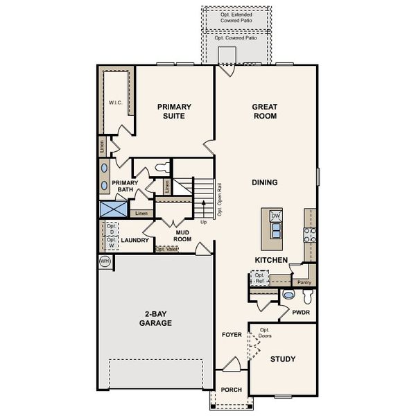 2D floor plan layout of this home in Cinco Lakes, San Antonio, TX (Image 2). 2D floor plan layout of this home in Cinco Lakes, San Antonio, TX (Image 2).
