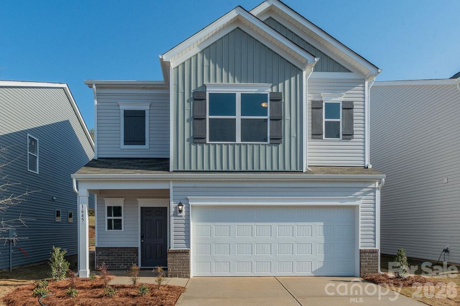 Front exterior of a new home in Country Club Village, Salisbury, NC, highlighting curb appeal (Image 1). Front exterior of a new home in Country Club Village, Salisbury, NC, highlighting curb appeal (Image 1).