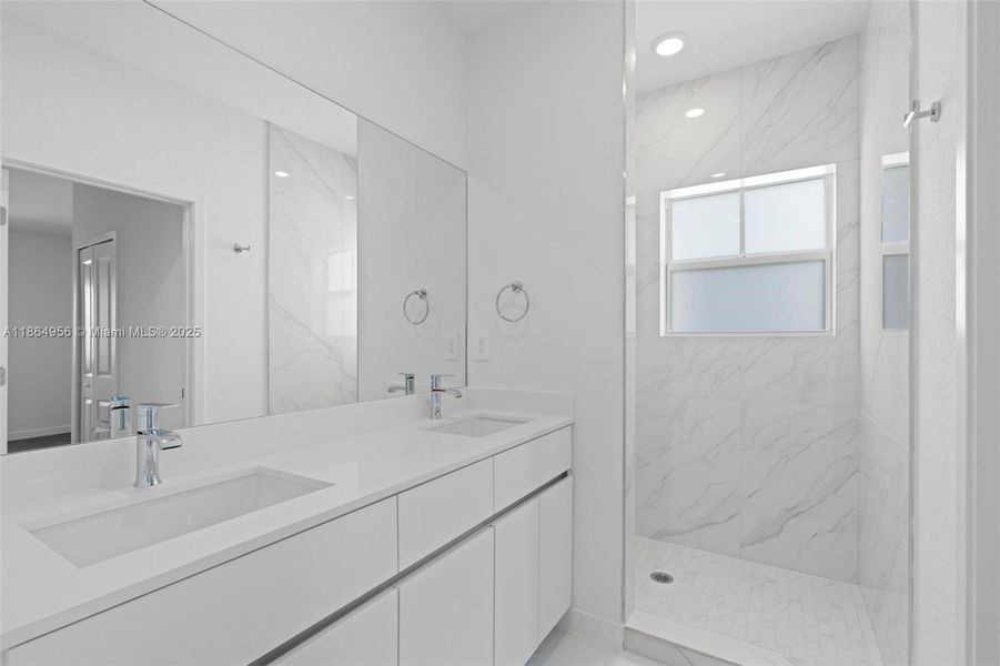 Furnished interior view inside a new home in , Miami (Image 10).