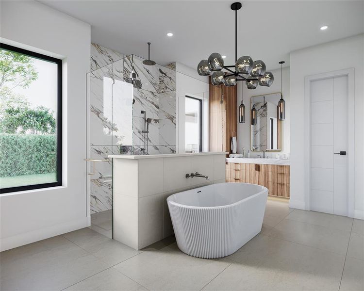 Furnished interior view inside a new home in , Dallas (Image 3).