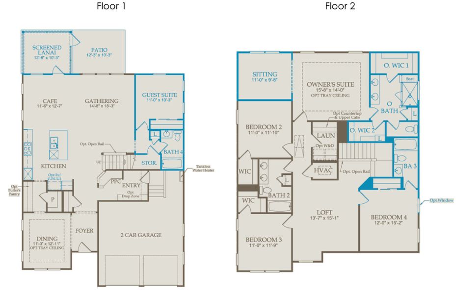 2D floor plan layout of this home in The Preserve at Marks Creek, Knightdale, NC (Image 4). 2D floor plan layout of this home in The Preserve at Marks Creek, Knightdale, NC (Image 4).