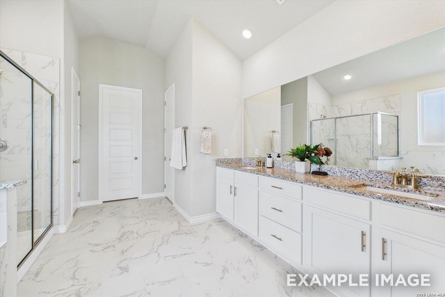 Furnished interior view inside a new home in Potranco Oaks, Castroville (Image 13).