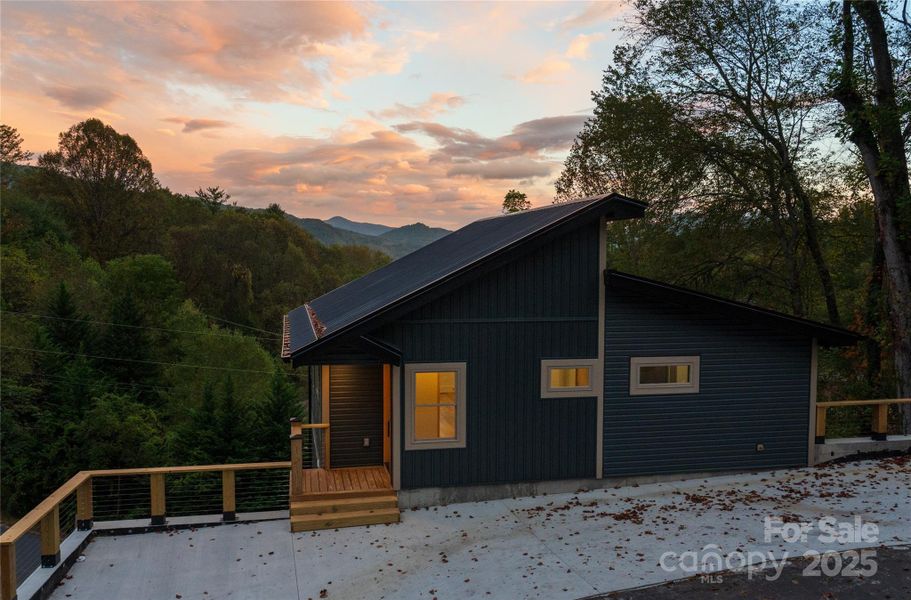 Sunrise over 156 Burma Rd in Waynesville, NC