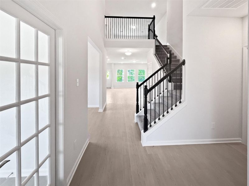 The Princeton II- Study with French Doors and Foyer. Home under construction, image used for illustrative purposes only, colors and options will vary. The Princeton II- Study with French Doors and Foyer. Home under construction, image used for illustrative purposes only, colors and options will vary.