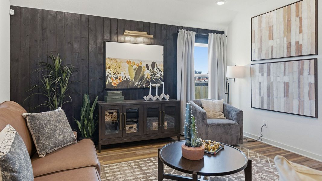Representative furnished interior of a home built from the Driskill by DRB Homes in Infinity Square, Kyle (Image 9). Representative furnished interior of a home built from the Driskill by DRB Homes in Infinity Square, Kyle (Image 9).