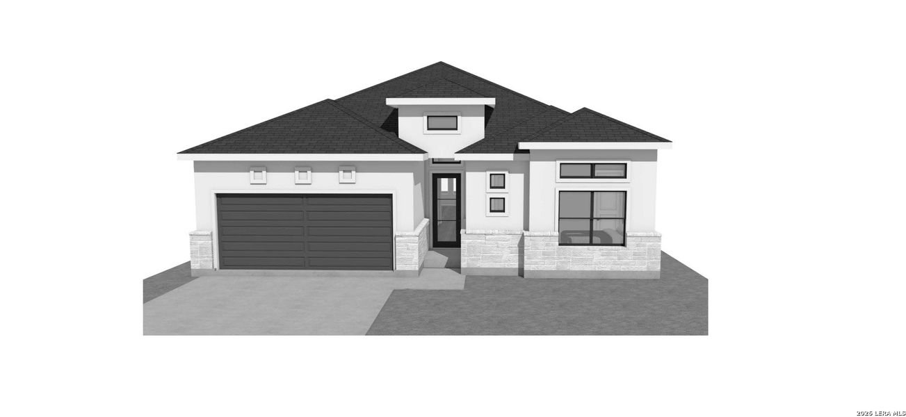 Exterior rendering of this home design in , San Antonio, TX (Image 1). Exterior rendering of this home design in , San Antonio, TX (Image 1).