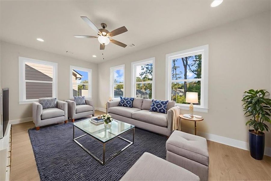 Furnished interior view inside a new home in , Flowery Branch (Image 9).