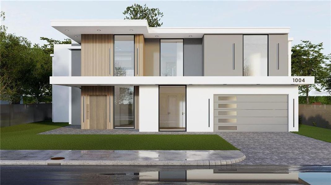Front exterior of a new home in , Tampa, FL, highlighting curb appeal (Image 1). Front exterior of a new home in , Tampa, FL, highlighting curb appeal (Image 1).