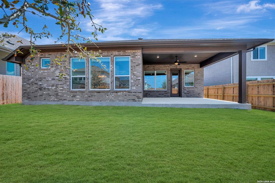 Exterior details and patio area of a home in Davis Ranch 50', San Antonio (Image 4).