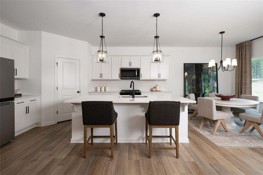 Furnished interior view inside a new home in Arbors at Richland Creek, Buford (Image 4). Furnished interior view inside a new home in Arbors at Richland Creek, Buford (Image 4).