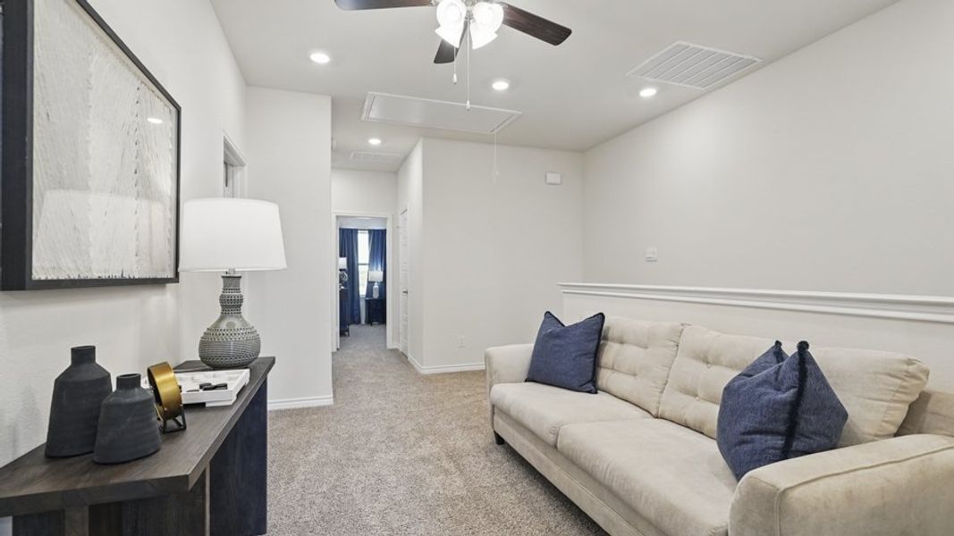 Representative furnished interior of a home built from the Adams by D.R. Horton in Liberty Crossing, Royse City (Image 41). Representative furnished interior of a home built from the Adams by D.R. Horton in Liberty Crossing, Royse City (Image 41).