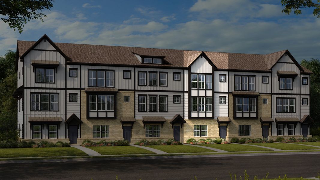 Representative exterior photo of a completed home built from the Vail II by Taylor Morrison in Terraces at the Exchange, Indian Land, SC (Image 20).